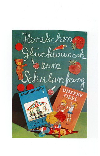 Ansichtskarte unsere fibel - ansichtskarte,
